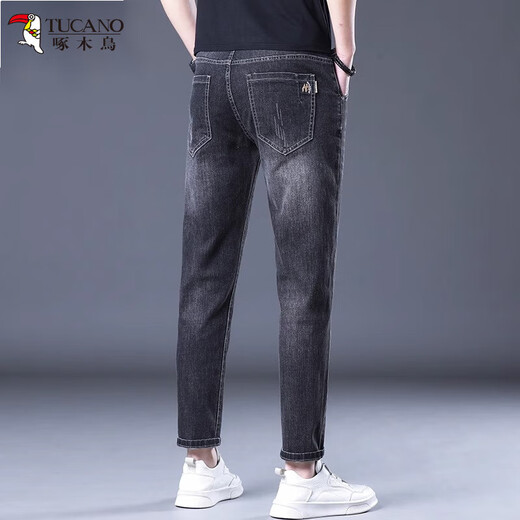 TUCANO;啄木鸟牛仔裤男夏季薄款修身直筒百搭弹力牛仔裤男百搭休闲牛仔裤男士 1048藏青色 29 （2尺2）建议100-110斤穿