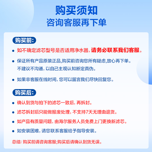 Haier water purifier filter element HRO4H06/22/66/77/88-2U1/HKC1000-R310D2U1 PCB composite RO reverse osmosis filter element 1-level PCB composite filter element