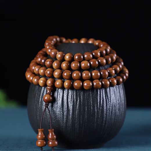 DL 1998胖东来同款海南黄花梨手串男2.0紫油梨虎皮纹糠梨老料满纹佛珠降  20mm*12颗【葫芦+顶珠】