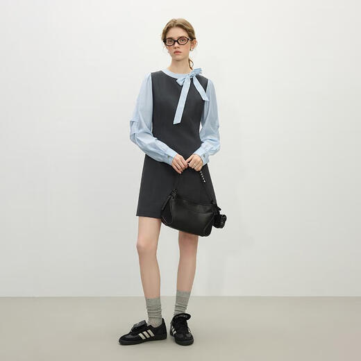 Fan Silanen Corea Corea Vestido de empalme de dos piezas para mujeres 2025 Ropa de primavera NUEVA QIANJIN SALDE ESTILE ESTADO