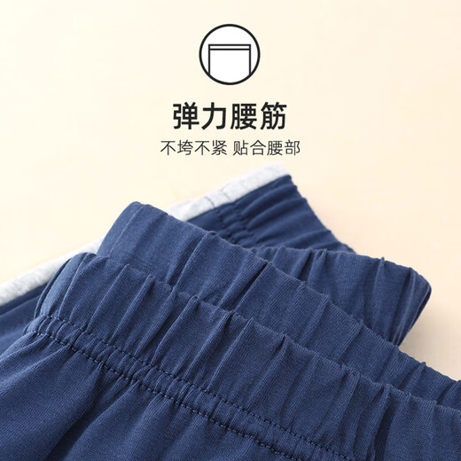 Shile spring and summer thin pure cotton couple home clothes round neck loose and comfortable pajamas short-sleeved trousers home suit can be worn outside Peach Blossom Pink/Female 2XL