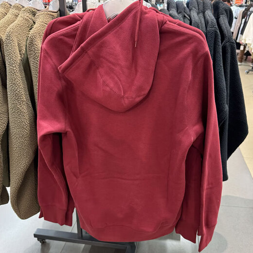 耐克（Nike）卫衣男装 2025春季新款加厚保暖运动服连帽防风外套休闲套头衫 FV4448-677红色加绒 M