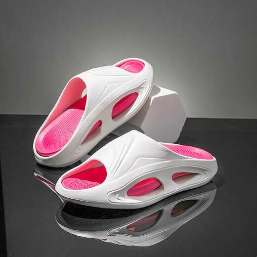 L'étudiant du Minghuitong College porte des pantoufles à la mode à l'extérieur pour les sandales de noix de coco de célébrités Internet pour hommes eva couple féminin de support d'été [A699] Orange blanc 36-37 (les chaussures sont une taille plus petite)