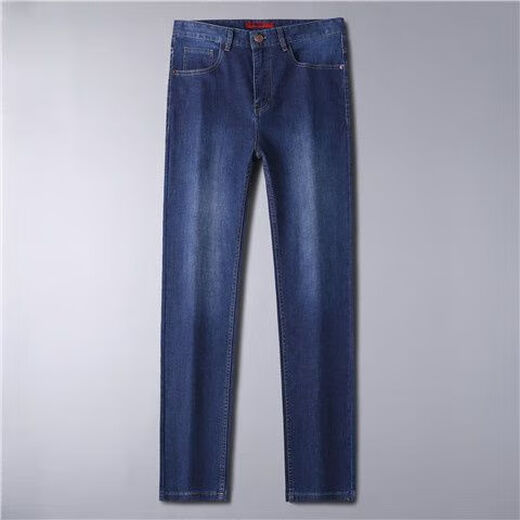 Pantalones de patas rectas de los jefes Jeans delgados de la pierna recta de los hombres.