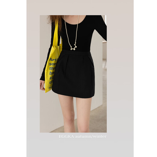 EGGKA flower bud silhouette A-line skirt for women spring and summer pleated high-waist slimming high-end temperament arm-wrapped skirt white L