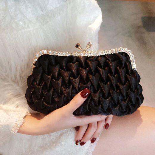 Kuqidaishu Clutch-Tasche für Frauen 2025 Chinesisches Valentinstag-Diamant-Inlay-Bankett mit Cheongsam Fashion Pailletten Handtasche Temperament Abendkleid Handtasche Diamant-Inlay Pailletten Clutch-Tasche