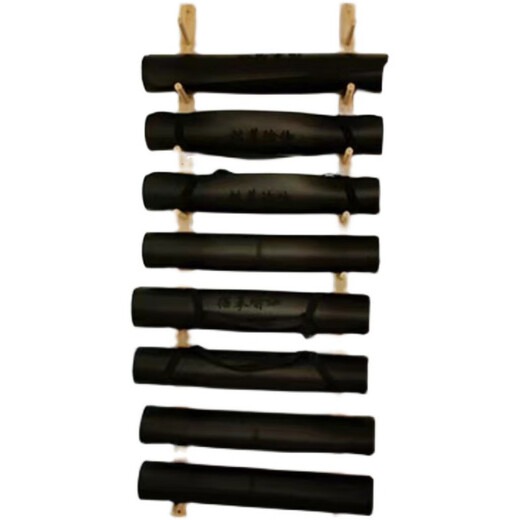 Massivholz Yoga Mattenlagerregal an Fitnessstudio -Wandhänge Regale Holz Kindergarten Teppichregal Unterricht AIDS -Lagerregale Holz Holz Farbe Yoga Matte Lagern 9. Stock 9. Stock