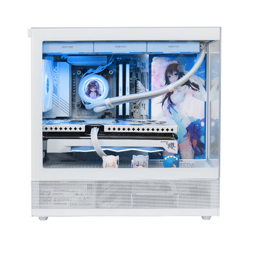 AMDR7 9700X/RX9070XT Huayue desktop computer host without graphics card host white sea view room e-sports 9800X3D game assembly computer DIY complete machine AiPC configuration six丨R7 9700X/RX 9070XT