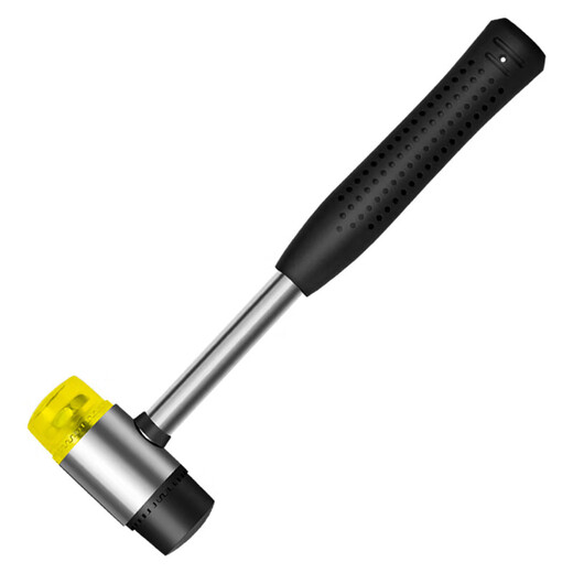 Rubber hammer for floor tiles, small hammer for woodworking tiles, solid hammer, dyeing rubber hammer, hammer head, integrated plastic handle, 45mm rubber hammer