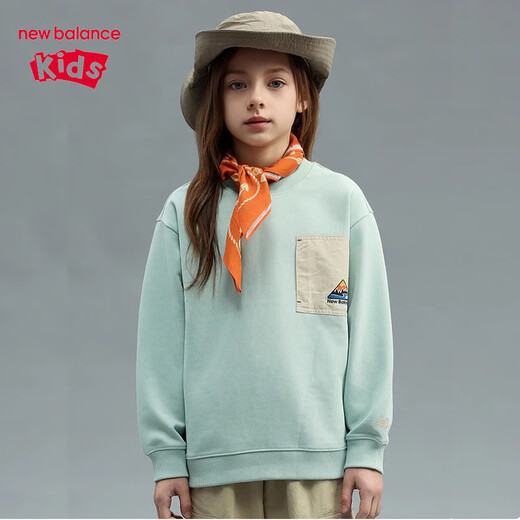 
newbalance nb children's clothing 25 years spring new style men's and women's versatile casual sports round neck pullover sweatshirt 7ZF12053 7ZF12053-OML 140 cm
