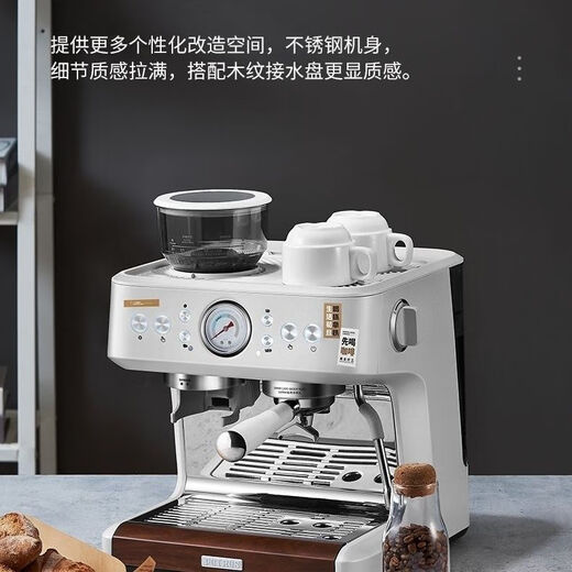 柏翠（petrus）柏翠PE3899双锅炉意式全半自动咖啡机家用奶泡机研磨一体机小精选