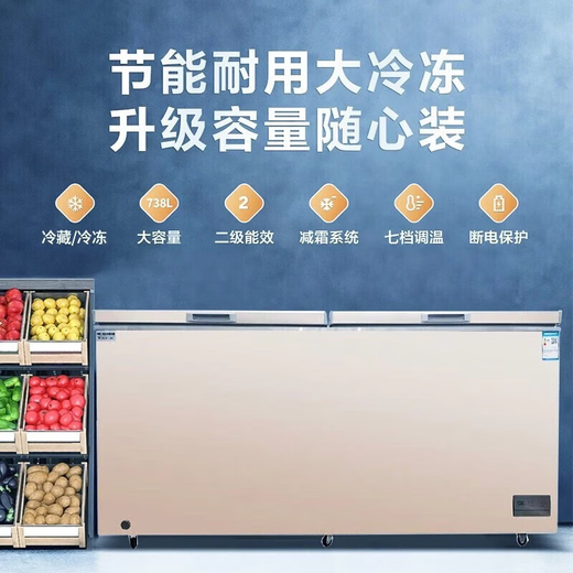 美菱（MeiLing）零下-40超低温 冷藏冷冻转换家用商用电子温控五面制冷大冷冻囤货冷柜冰箱冰柜 以旧换新补贴 738升【-40度低温冷冻】钢胆 738L
