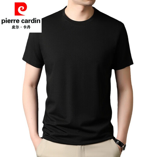 Pierre Cardin Mulberry Seidenmodal kurzärmelige Männer 2025 SOMMER FARBE MEN RUND HALS CLASSIEREN Dünn T-Shirt Cool Seiden T-Shirt 7031 Hellgrün M 48/105/165 Vorschlag 100-120jin [Jin gleich 0,5 kg]