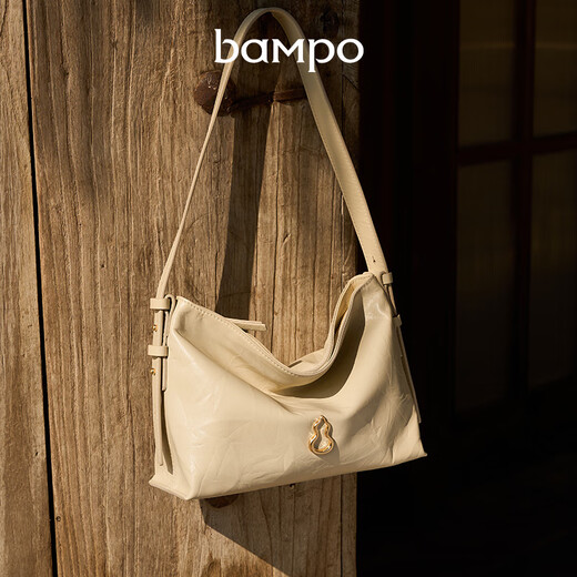 Banpo Decoration Family (bampo) new bag small first-layer cowhide hand-scratch pattern small bag fashionable high-end women's bag shoulder crossbody bag gift ink black