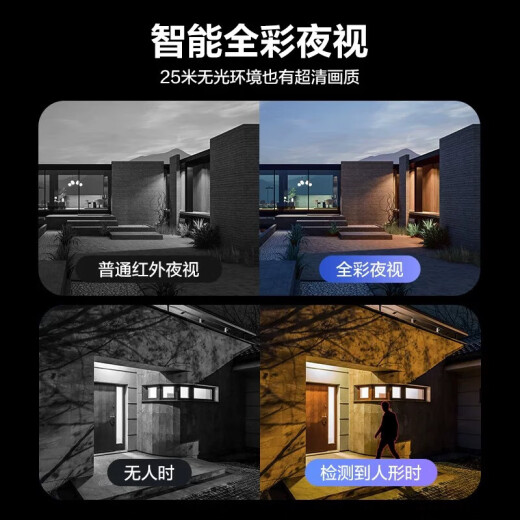 萤石摄像头家用睛小豆室外防水无线wifi双摄3K双目AI手机远程监控器 【500万+500万】人车检测 摄像机(咨询有好礼)