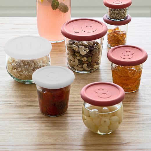 Shimoyama importiertes versiegeltes Jar Tulp transparentes Glas Jar Mason Flasche Honig Joghurtglas [1050 ml] Glasglas - 1 Stück (einschließlich Zubehör)