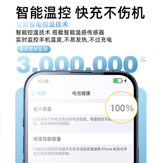 JD.com 20W Apple Charger Set Applicable to Apple 8-14 including Lightning Data Cable Apple 13 Charging Cable GaN iPhone Charger Fast Charging Charging Head