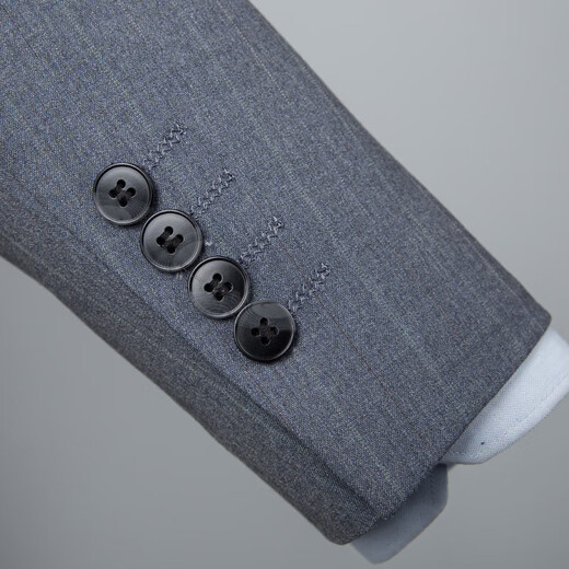 SHANSHAN light luxury brand 2025 new men's suit suit two-piece business casual wedding groomsmen dress blue gray stripes XL 180/50