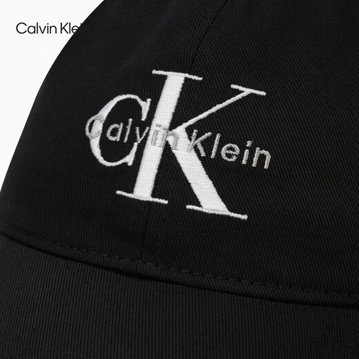Calvin KleinJeans【明星同款】25春夏新款男女ck刺绣纯棉棒球帽礼物4G5004G UB1-太空黑 均码