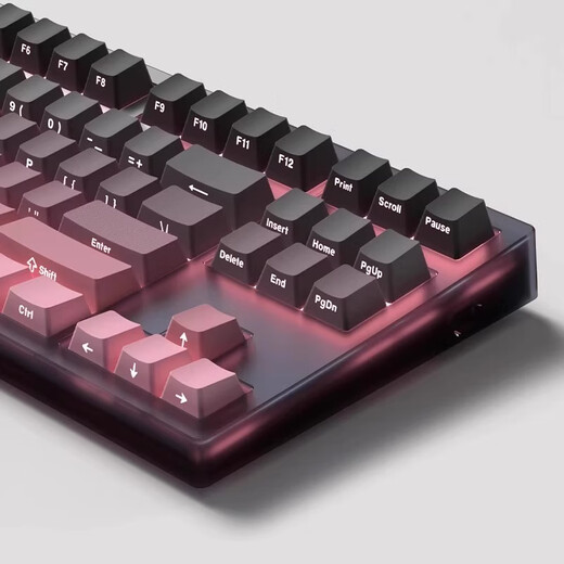 腹灵MK870客制化侧刻键帽三模成品无线机械键盘蝮灵客制化87键麻将音 【单模】有线黑曜石黑莓侧刻 凯华BOX白轴v2【宿舍挨打轴】