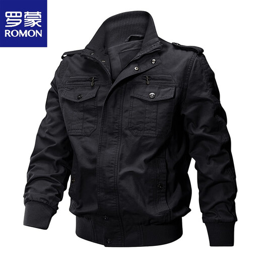 Romon Spring y Autumn Work Chaqueta de algodón de algodón Fino American Flying Suit Flying Traje No. 1 Top 9903 Militar Green Fleece M 90-115Jin [Jin equivale a 0.5 kg] recomendado