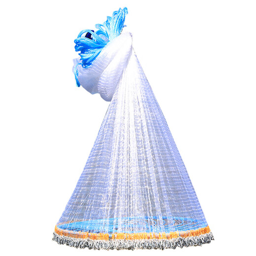 Dilimo Casting Net Hand Throwing Net Fishing Net Fishing Net Frisbee Net Casting Fishing Net Large Frisbee Type Fishing Net Rotary Net Pulling Net Fishing Net Steel Pendant Monofilament Line Frisbee Net - Diameter 4.8 Meters