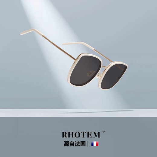 RHOTEM法国品牌太阳眼镜墨镜女士时尚高级显瘦防晒防紫外线驾驶开车眼镜 象牙白