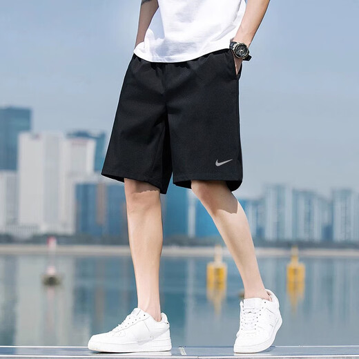 耐克（NIKE）男装运动套装25春新款舒适透气跑步训练短袖T恤五分裤短裤两件套 HV4882+DV9329/清爽快干 2XL