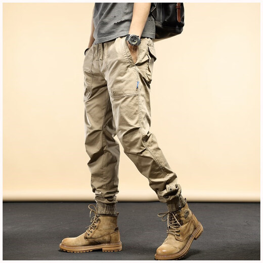 Romon American Retro Work Pants Spring and Automne NOUVEAU EN AUTOMNE MENS MEN'S PIEDS MENSULES CONSTUSTRALLES LORD LORD LONG-RÉSISTANT PANTAL MEN MEN GRY SUMME Style 679 28 (Recommandé 90-110jin [Jin est égal à 0,5 kg]))