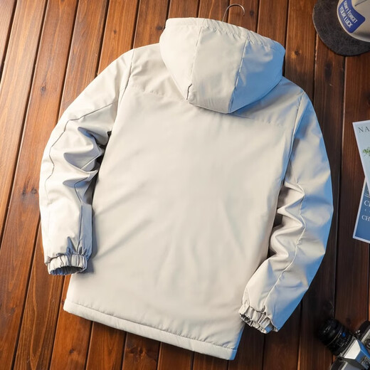 Jeanswest Wang Yibo befürwortet eine Samt-Angriffs-Baumwolljacke für Männer im Winter, einen neuen, verdickten, warmen Federsamt-Baumwollmantel, Khaki-Samt, verdickt, XL