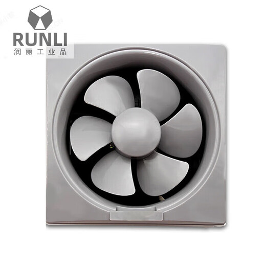 Exhaust fan, window ventilation fan, powerful smoke exhaust fan, 6-inch white plastic leaf, no switch/short line