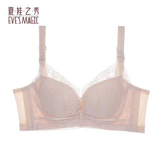 夏.娃.之.秀蕾丝内衣女小胸聚拢显大文胸罩软支撑上托薄B罩杯防下垂bra3927 肤色 80B /36B(薄杯约1CM)