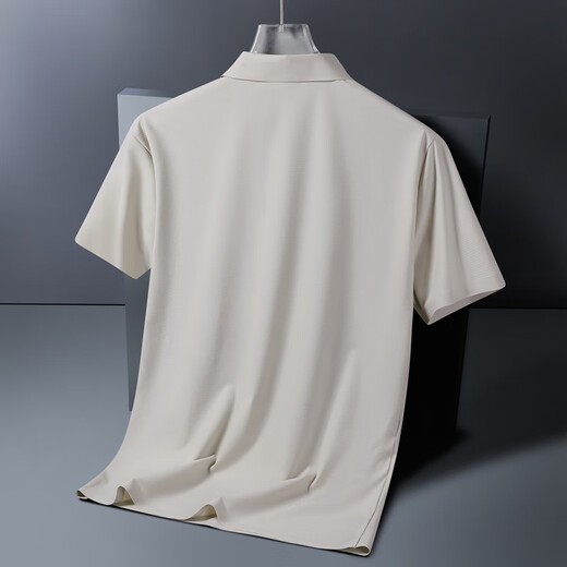 真维斯（Jeanswest）王一博代言冰丝凉感POLO衫短袖男士宽松休闲无痕短上衣薄款速干衣 BYBL-12357咖色 XL