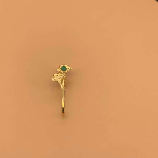 OEMG18K gold safety buckle clip buckle jade pendant buckle high-end inlaid air towing accessories special K gold buckle head does not fade No. 1 18k gold color
