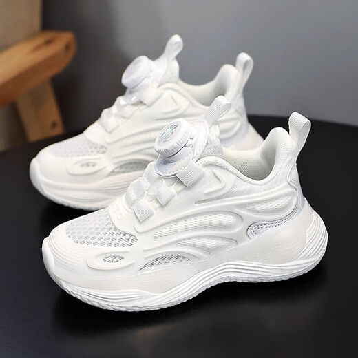 Jiemien (Jiemien) Chaussures pour garçons 2025 Nouveaux chaussures de course en maille en maille pour enfants moyens de taille moyenne boute