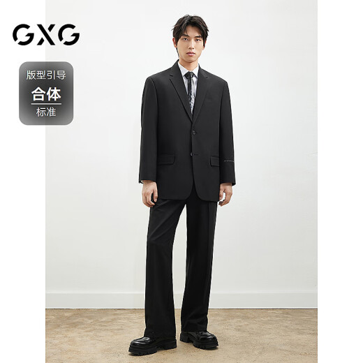 GXG男装 商场同款黑色休闲单西 黑色 175/L