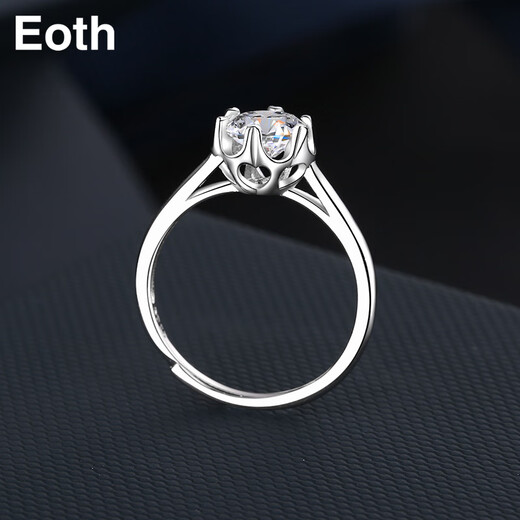 EothPT950 platinum flower moissanite diamond ring for women in platinum, begging for marriage, Valentine's Day birthday gift for girlfriend PT950 platinum flower ring + certificate