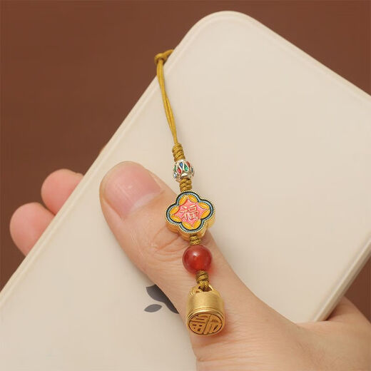 Beiyipin mobile phone pendant popular ancient method gold-plated small weight mini ancient style mobile phone pendant transfer luck and happiness creative simple mobile phone accessories for men and women