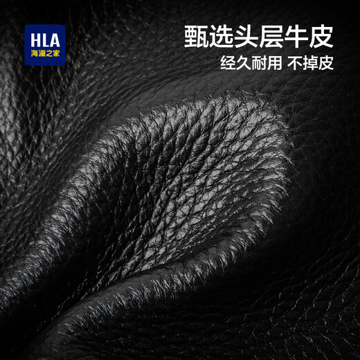 HAILAN HOME HLA MENS'S'S WATLET REAL COHDE CLIP CROP CROIS MULTI-CARDE PADE PAPELLE DES CADEAUX ANNIVERIERS CADEAUX CADEAUX CADEAUX DE CADEAUX POUR CONDION POUR LE MODE DE BIEN-BACK HOT BLACK [Boîte-cadeau haut de gamme]