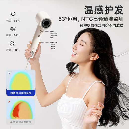 Tongshi Aiqi F3 high-speed hair dryer 3 billion plasma hair care hair dryer eliminates static electricity without damaging hair and blows hair dryer wife's birthday gift