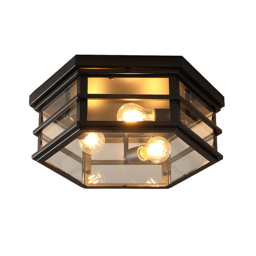 Kezhitu Le restaurant de plafonnier rétro personnalisé Balcony Bar Cafe Industrial Aisle Verre lampe Guangdong Zhongshan Lamp 9928 Cadeau de petite taille Original 6 watt Edison LED Bulbe