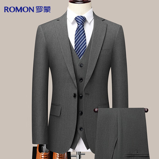 Luo Meng suit men's business professional formal wear casual slim suit workwear groomsmen groom wedding dress men's clothing