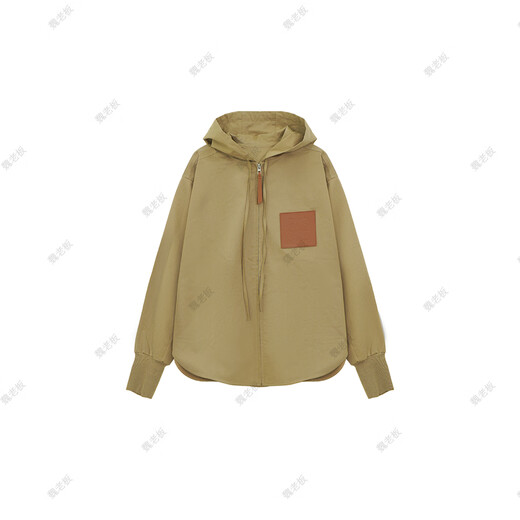 W.DIVA [Feng Song] Spring khaki loose and fashionable tooling outdoor hooded jacket jacket 51C12119 khaki S