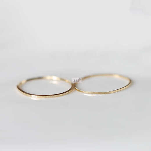 Micro-gift 18K gold ring female snake bone chain soft ring very thin ring index finger knuckle ring Japanese and Korean tail ring No. 22 thickness about 0.6mm * one