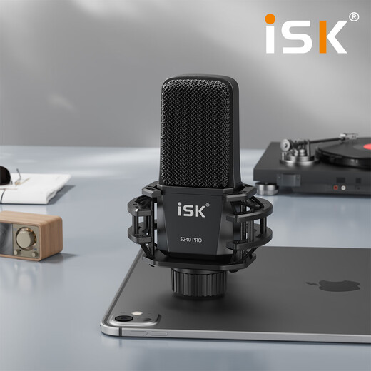 ISKS240PRO condenser microphone anchor live broadcast karaoke singing professional recording sound card set microphone equipment complete set iSK S240PRO single product (set optional)
