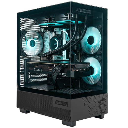 MSI Family Bucket 13th Generation i5 13400F/RTX5060Ti Black Myth Wukong Game Designer Desktop Ai Design Rendering Host DIY E-Sports Assembly Computer Complete Machine Configuration Two i5 13400F+B580 12G