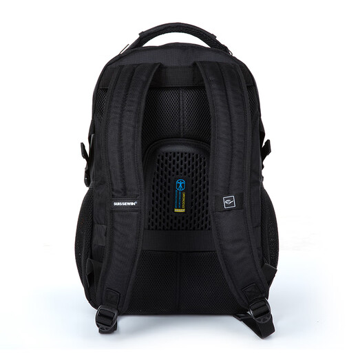 SUISSEWIN Xiangxing Backpack Business Laptop Bag 15.6-inch Large Capacity Water-Repellent Backpack SN9923 Black