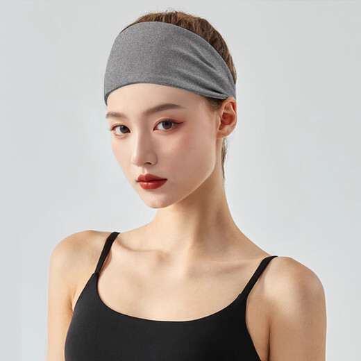 Sha Yanxi covers white hair, wide-brimmed headband, headband to collect broken hair, square dance yoga running high-elastic hairband for the elderly, black ultra-wide hairband (about 15cm wide) 1 piece