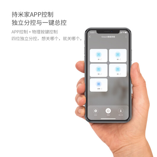 电小酷智能新国标排插 已接入米家APP 分控定时开关插排 鱼缸专用 语音控制 18W插座USB 远程操作 CP5-B