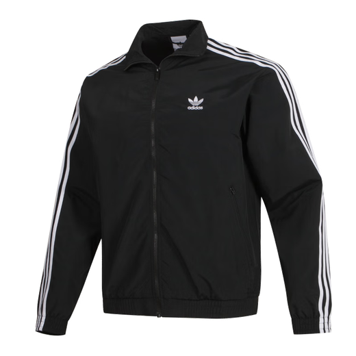 Официальная куртка Adidas 25 Осень Новый Clover Fitness Running Train Training Спортивная одежда повседневная свободная ретро -куртка KB2466/Black/Show Photos 10 XS (170/84A)